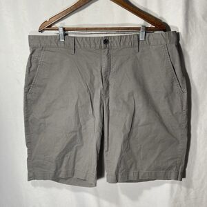 ENGLISH LAUNDRY gray black check flat front zip fly cotton blend shorts 40